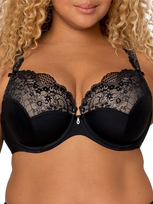 Curvy Couture Women's Tulip Lace Bra