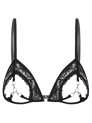 YiZYiF Women's Floral Sheer Lace Unlined Demi Bra