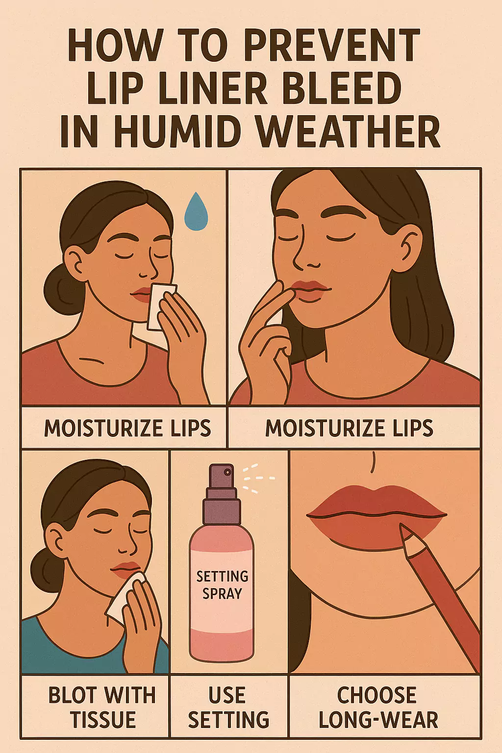 How to Prevent Lip Liner Bleed in Humid Weather