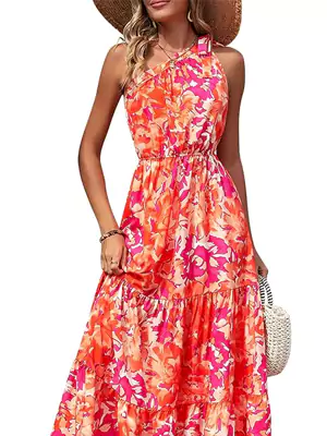 PRETTYGARDEN One Shoulder Knot Maxi